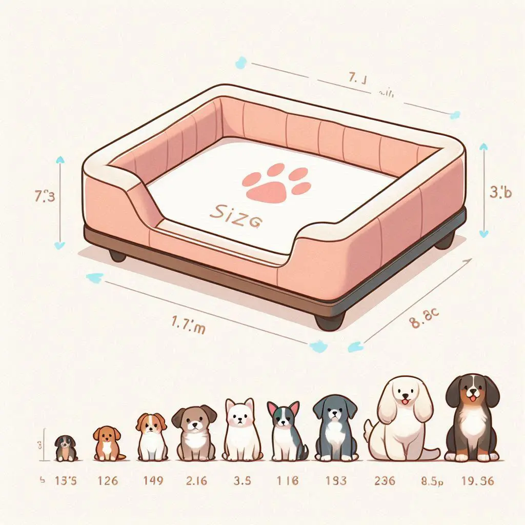 dog bed size chart
